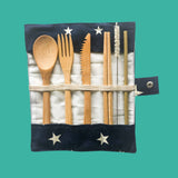 Bamboo Cutlery Set | Zero Waste Reusable | Washable Organic
