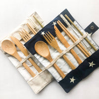 Bamboo Cutlery Set | Zero Waste Reusable | Washable Organic
