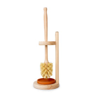 Wooden Toilet Brush w/ Stand