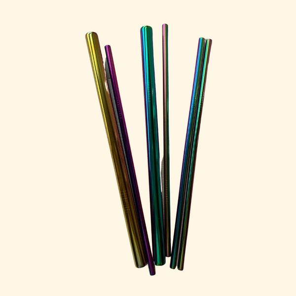 Stainless Steel Holographic Reusable Straws